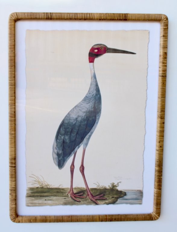 BLUE CRANE PICTURE CANE FRAME  80X60CM